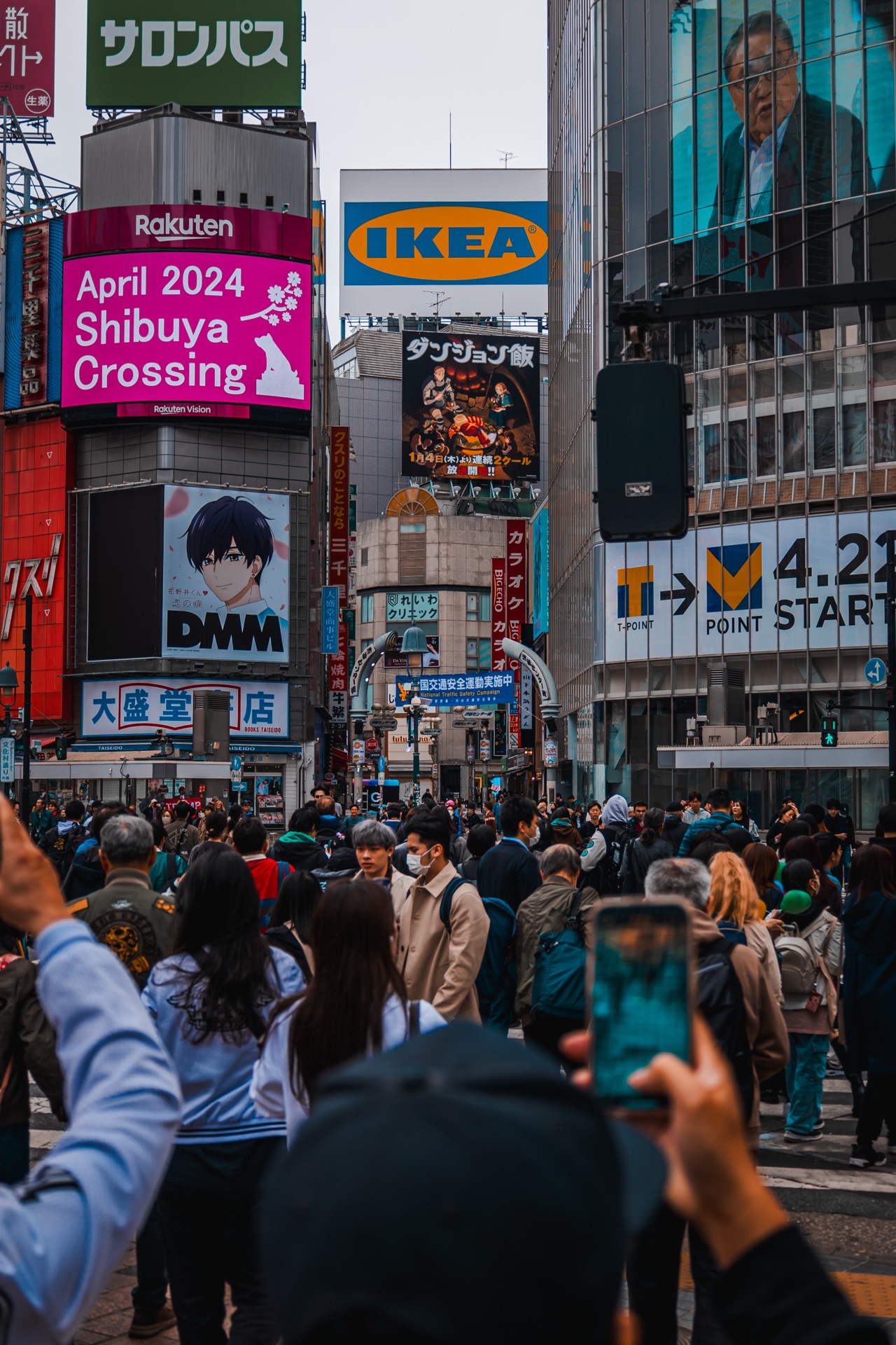 Crowds at Shibuya Crossing, Tokyo
